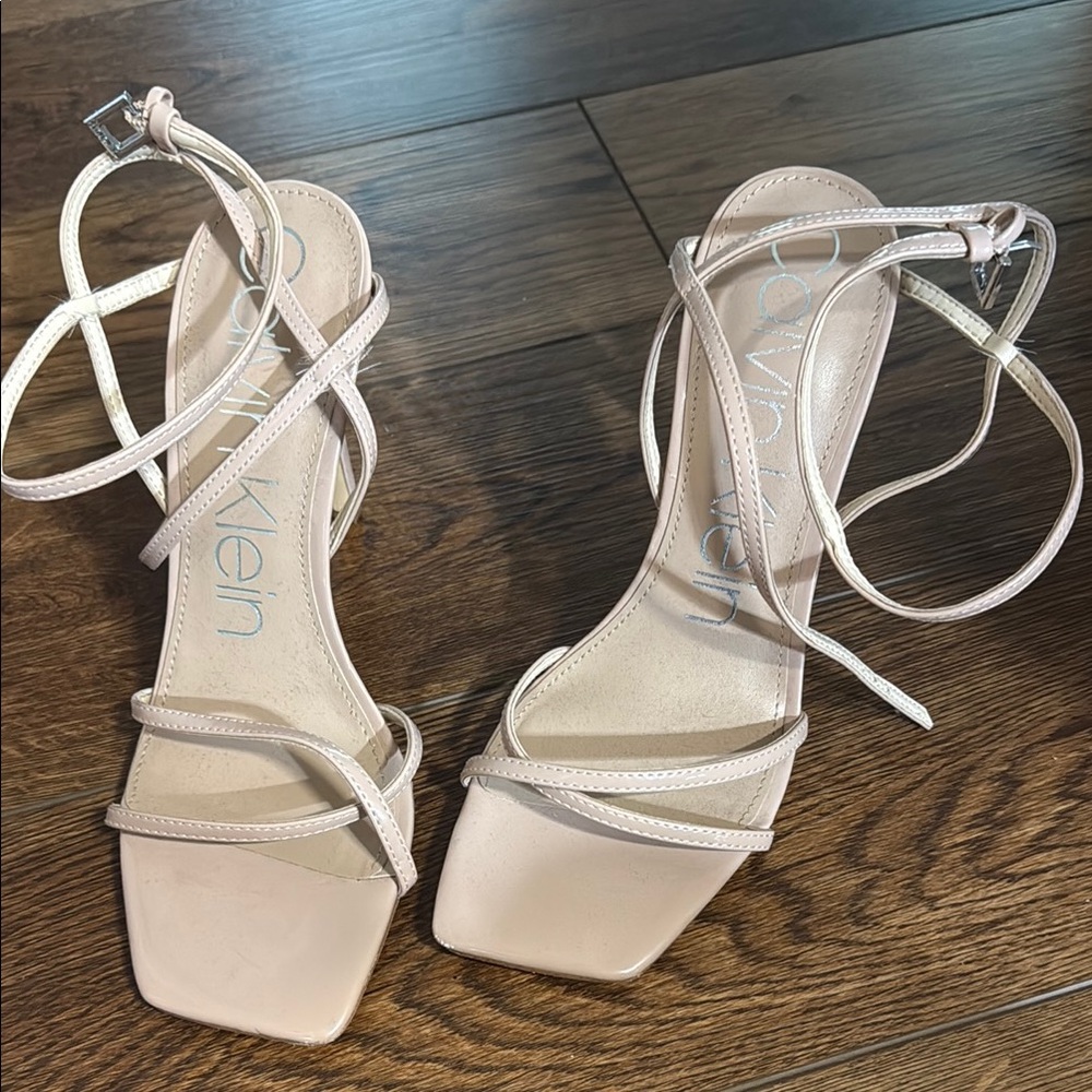 Calvin Klein Women's Strappy Sandals - Cream